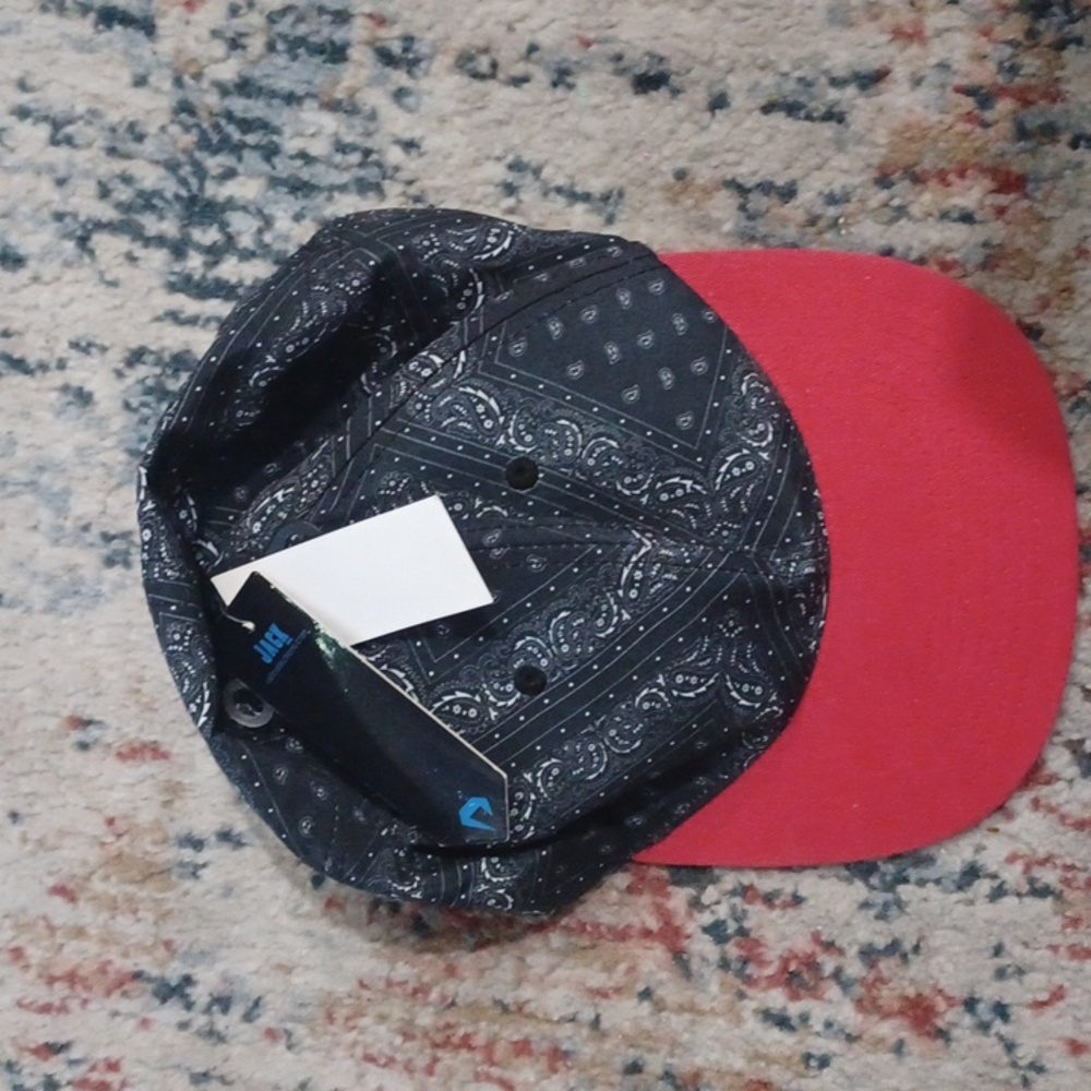 Jack DMD Black Bandana Print Baseball Snapback Cap